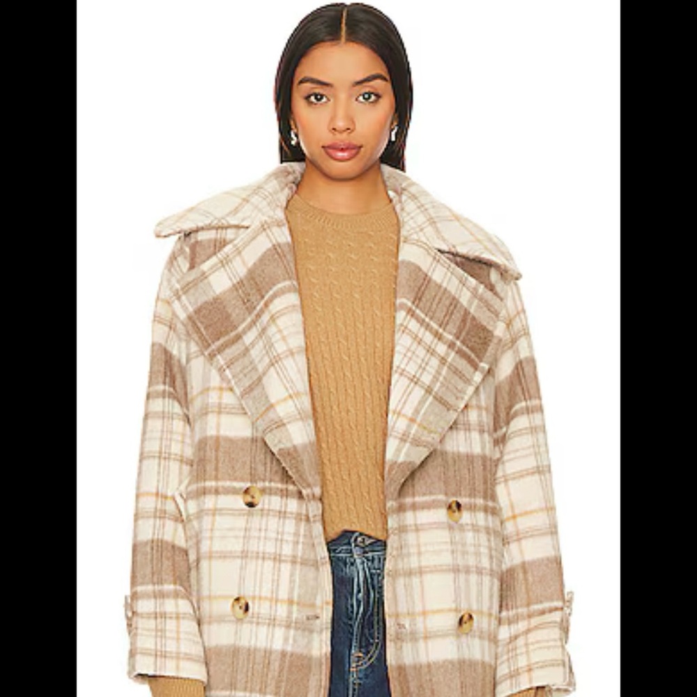 Free People Highlands Wool Peacoat in Brown - Picture 1 of 3